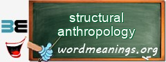 WordMeaning blackboard for structural anthropology